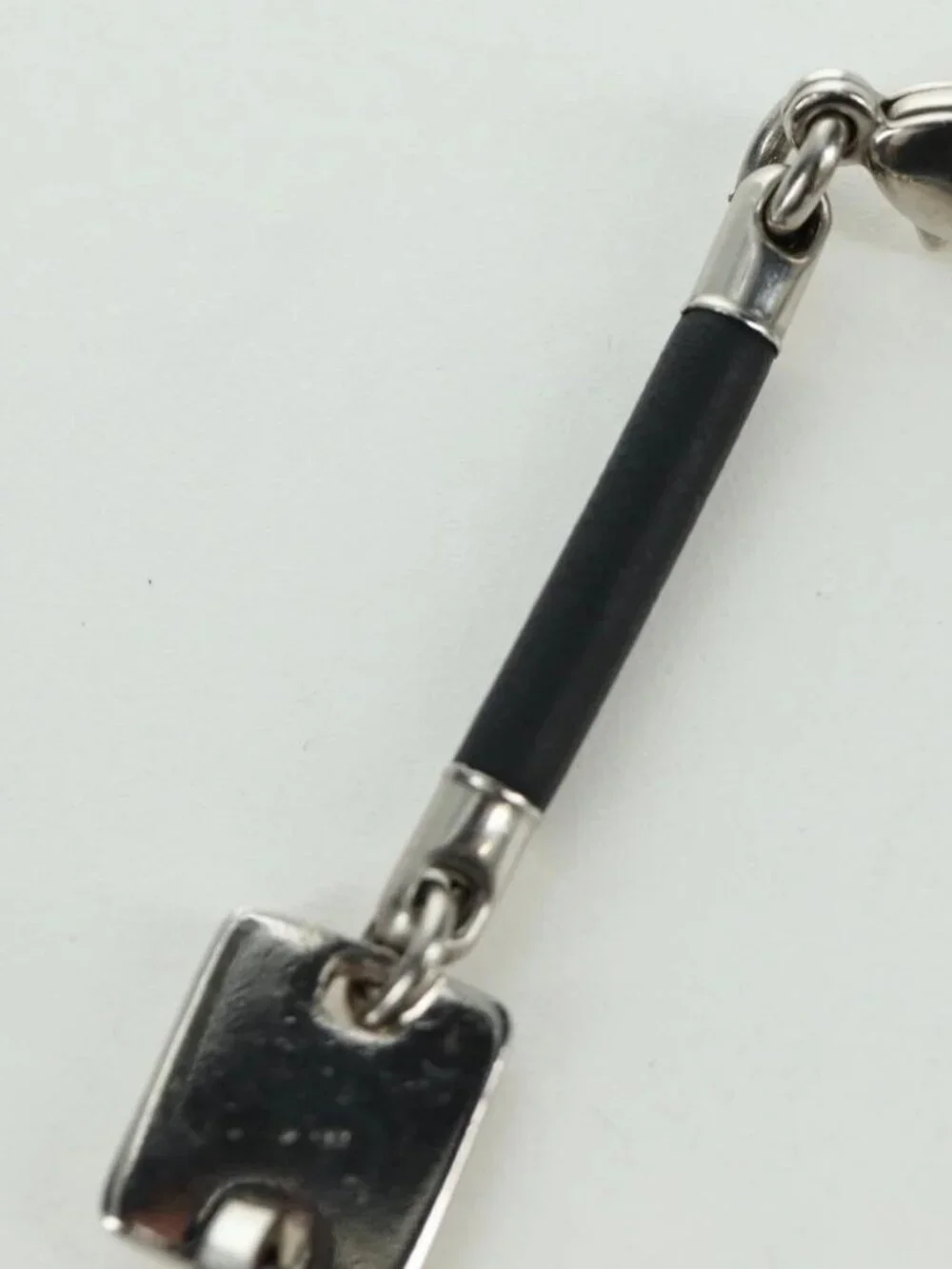 CHANEL COCO Mark Bracelet metal Silver CC Auth LNZ837V